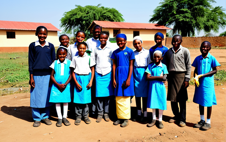 말라위에서 기독교와 이슬람교 비교 - **
"A diverse group of Malawian children, including Christians and Muslims, participating in a comm...