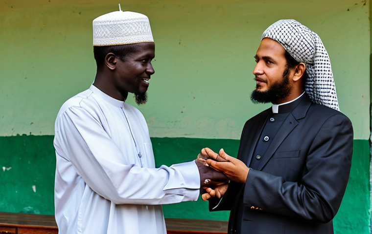 말라위에서 기독교와 이슬람교 비교 - **

"A diverse group of Malawian children, including Christians and Muslims, participating in a comm...